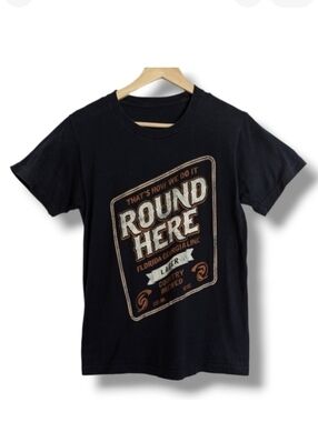 Florida Georgia Line Round Here Concert Tee Small Navy 100% Cotton‎